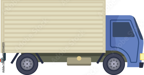Cargo truck cartoon icon. Shipping service transport