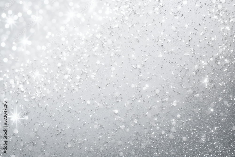 Obraz premium Silver Glitter Texture Background. Generative AI