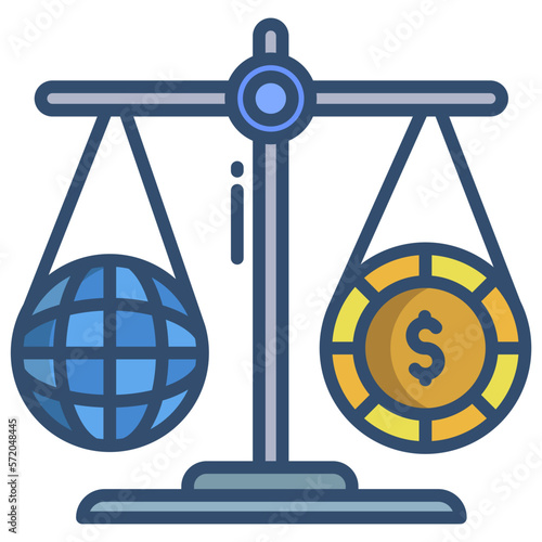Equity balance icon