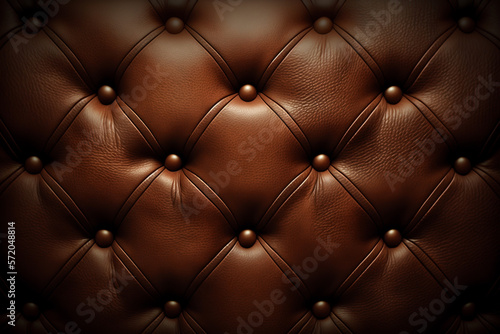 Brown Leather Texture Background. Generative AI