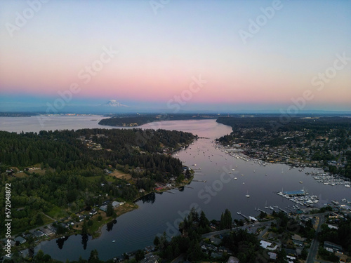 Sunset in Gig Harbor, Washington © Drone Northwest
