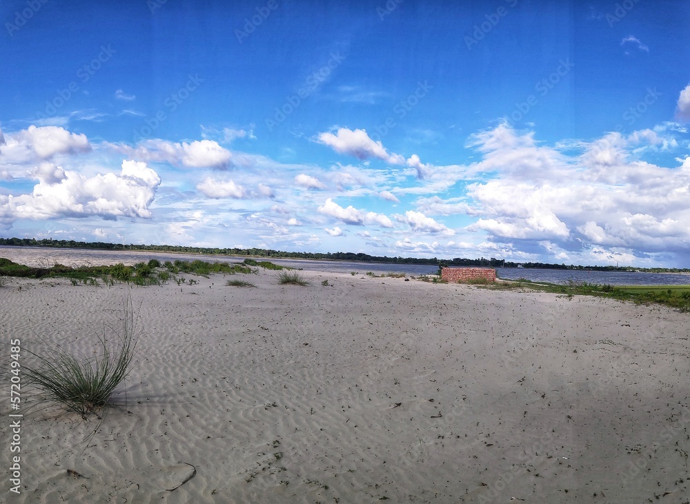 Inside river with beautiful cloud