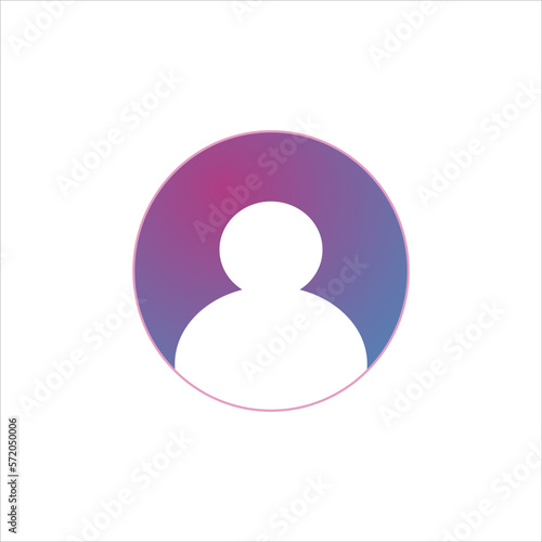user icon on blue background