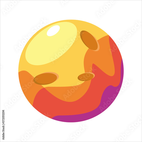 illustration of an orange moon