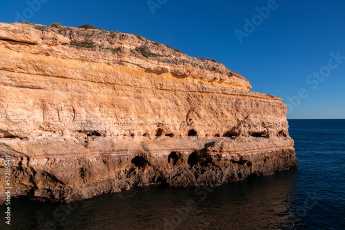 Landscape of the rocky coast of Albufeira Algarve - Portugal © sebi_2569