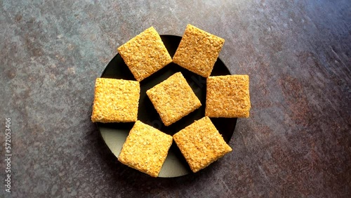 Khasta Gajak Indian traditional sweet made from sesame seeds