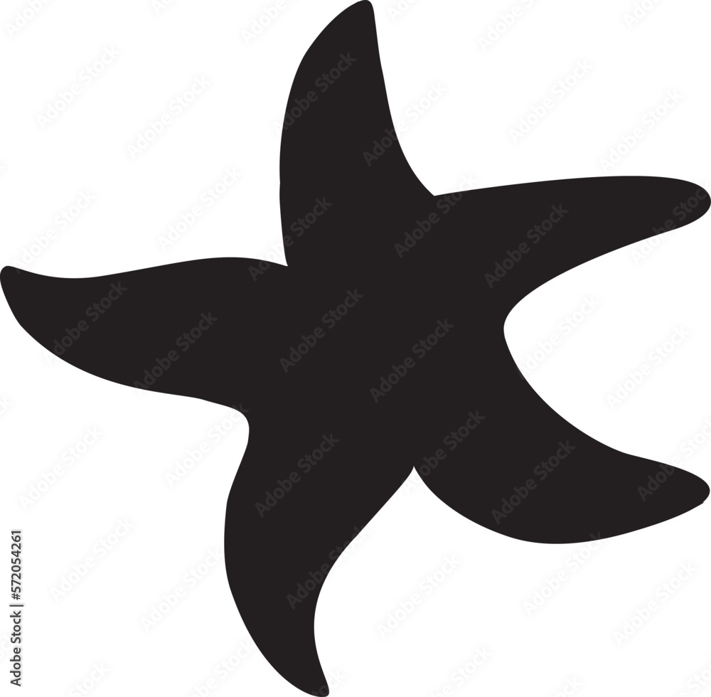 Starfish silhouette vector illustration Starfish silhouette vector illustration