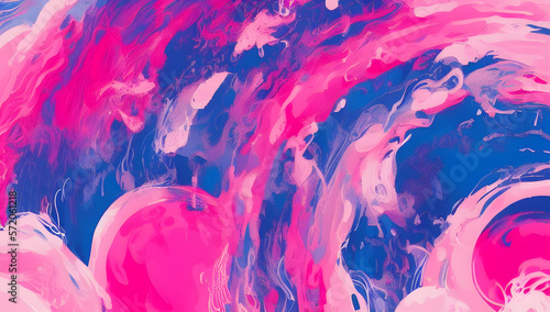 cloudy bubblegum abstract illustration | AI Generated