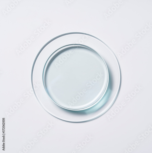 Glass round shapes on a light background.