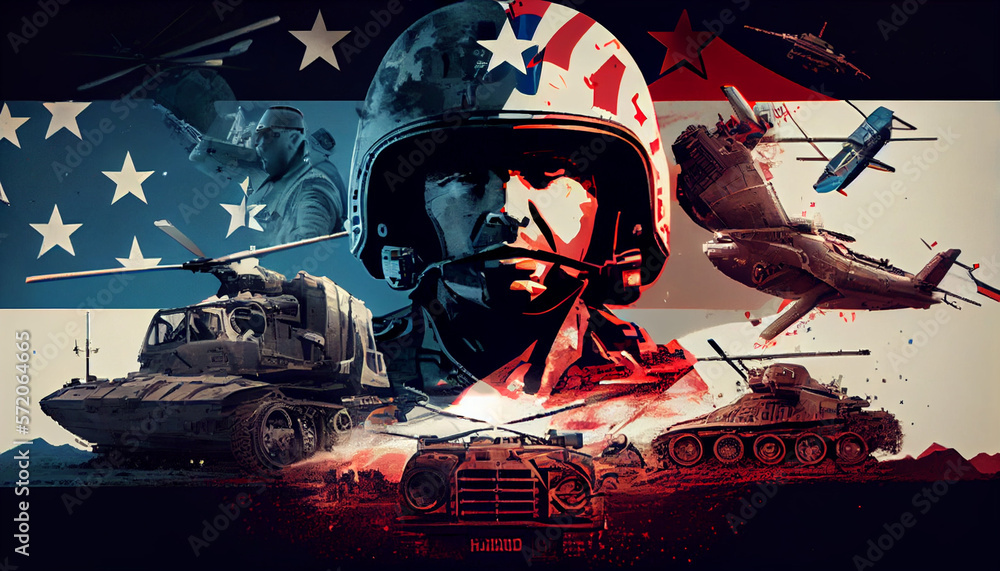  veteran day of USA background illustration. Generative Ai