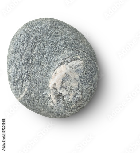 grey stone with shadow isolated on transparent background © Tamy