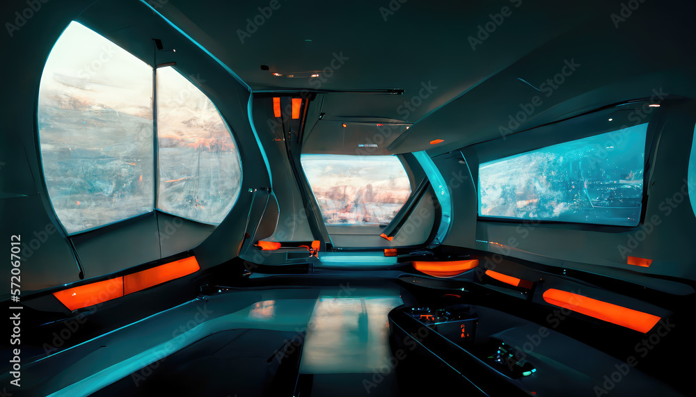 Science Fiction Cockpit Console, Generative AI