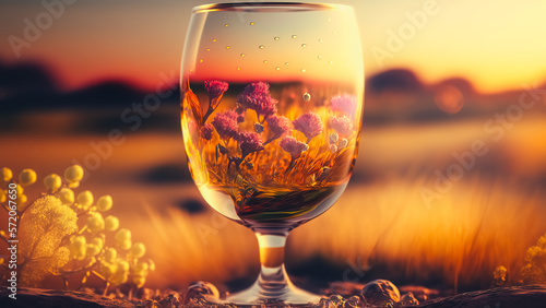 glass morphism with blur mock up spring summer mood