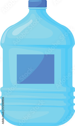 Distilled water bottle for cooler. Big cartoon container icon