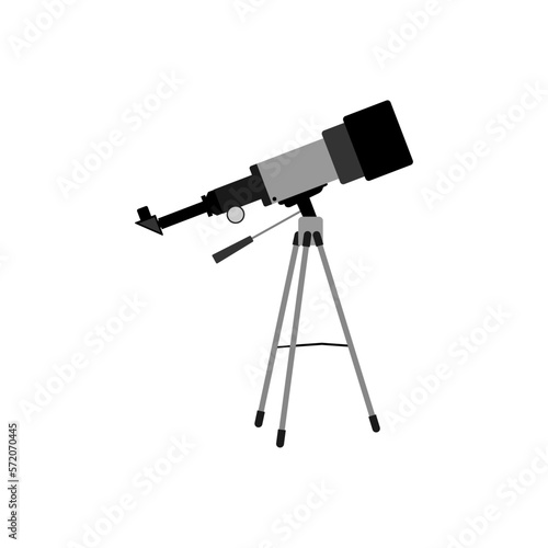Telescope icon. Vector illustration on a white background.