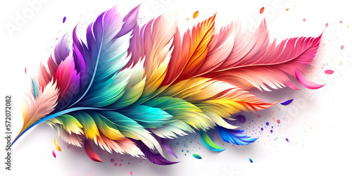Abstract Feathers Rainbow LGBT color