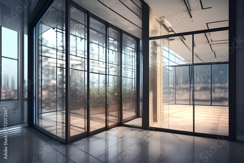 interior of modern building-Generate AI