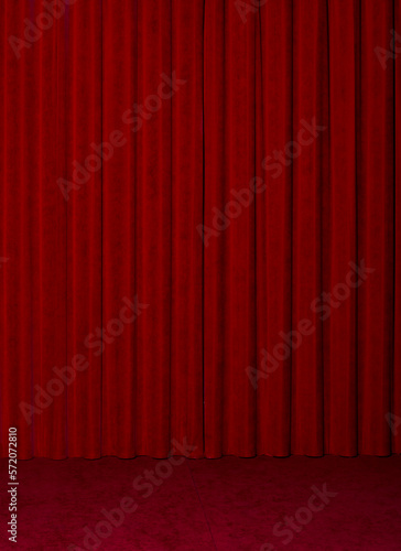 Foto red velvet curtains for background