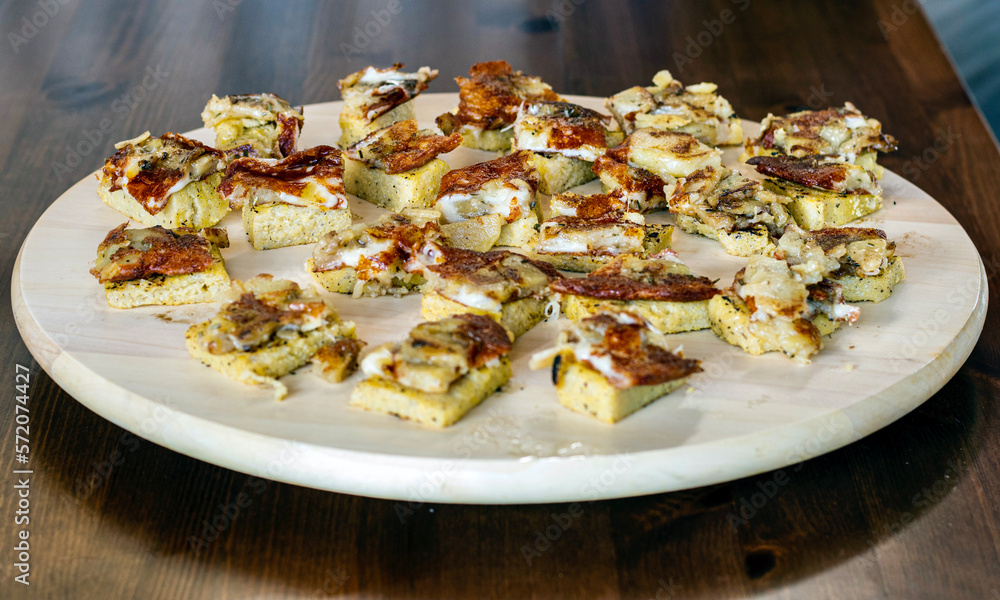Frico with cheese, a typical specialty of northeastern Italy. Frico with cheese, a typical specialty of northeastern Italy.