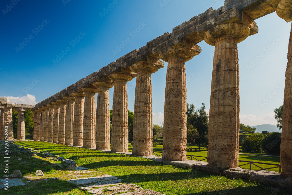 Fototapeta premium First temple of Hera in Paestum, Italy.