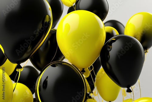 black and white balloons - Generate AI