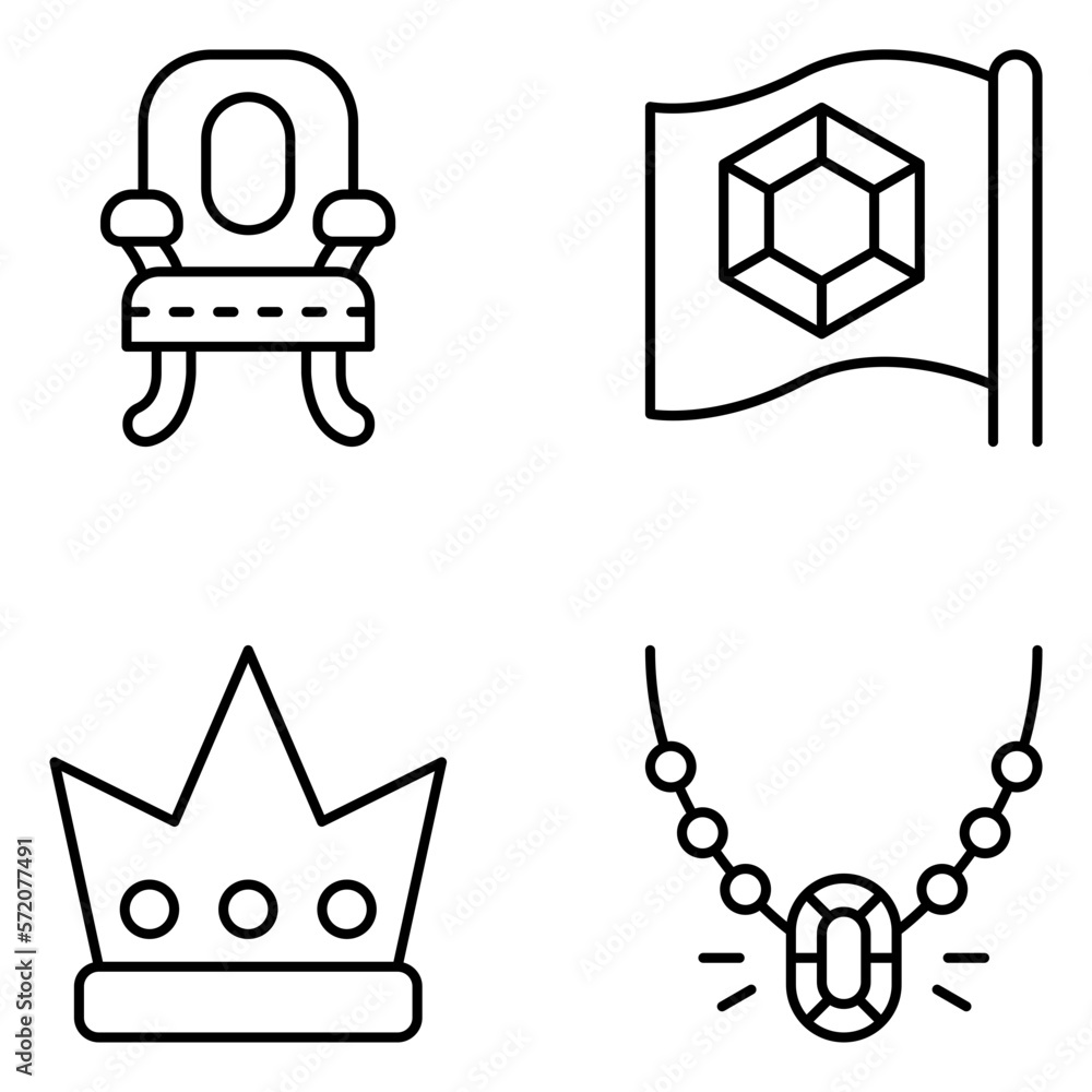 Obraz premium Royal Vector Line Icons