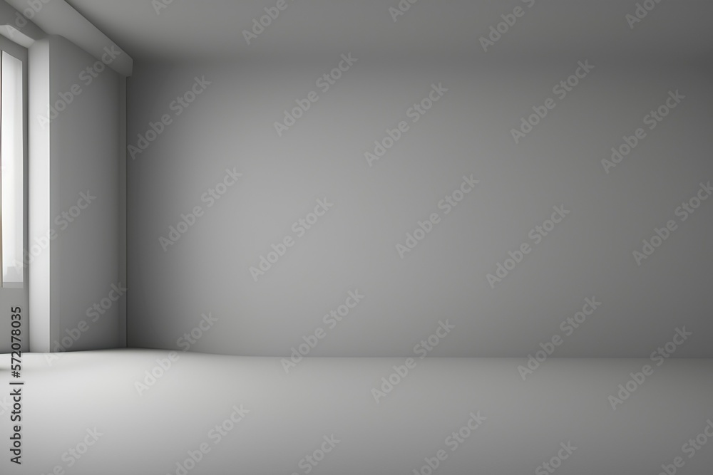 empty white room - Generate AI empty white room - Generate AI