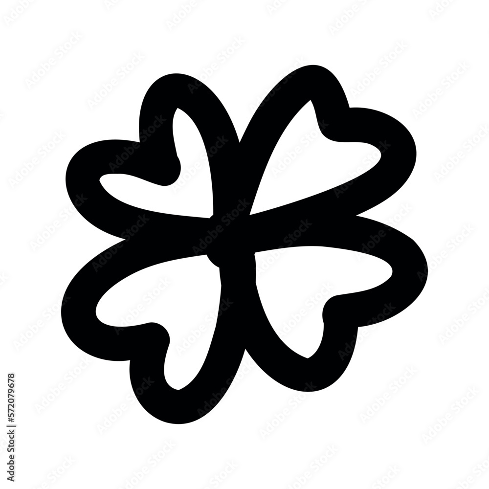Flower cartoon illustration doodle style. Hand drawn line sketch floral vector icon Flower cartoon illustration doodle style. Hand drawn line sketch floral vector icon