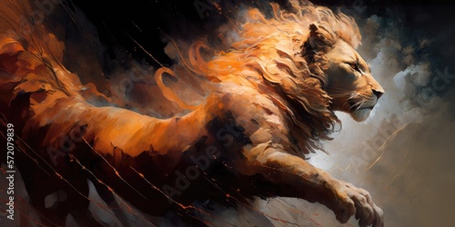 flamed lion wallpaper photo