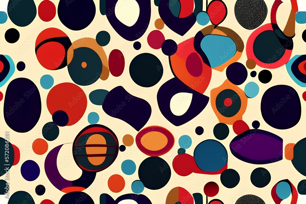 seamless pattern with circles - Generate AI seamless pattern with circles - Generate AI
