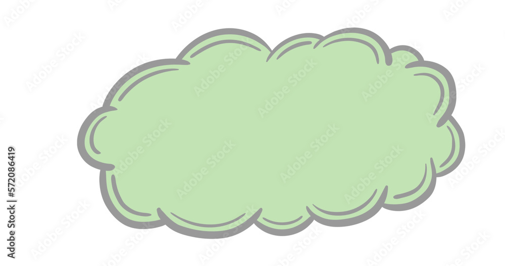 Image of green speech bubble with copy space on white background Image of green speech bubble with copy space on white background
