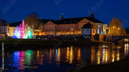 Bad Kissingen Rosengarten bei Nacht 