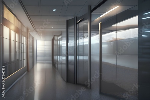 corridor in office - Generate AI