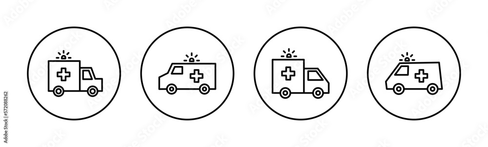 Ambulance icon vector for web and mobile app. ambulance truck sign and symbol. ambulance car Ambulance icon vector for web and mobile app. ambulance truck sign and symbol. ambulance car