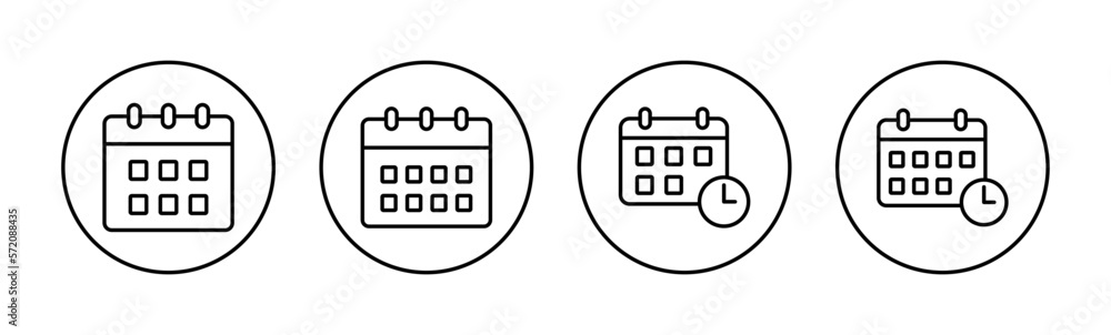 Calendar icon vector for web and mobile app. Calender sign and symbol. Schedule icon symbol Calendar icon vector for web and mobile app. Calender sign and symbol. Schedule icon symbol