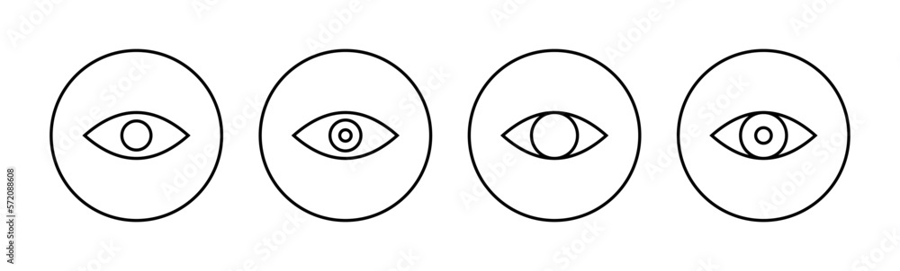 Eye icon vector for web and mobile app. Eye sign and symbol. Look and Vision icon. Eye icon vector for web and mobile app. Eye sign and symbol. Look and Vision icon.