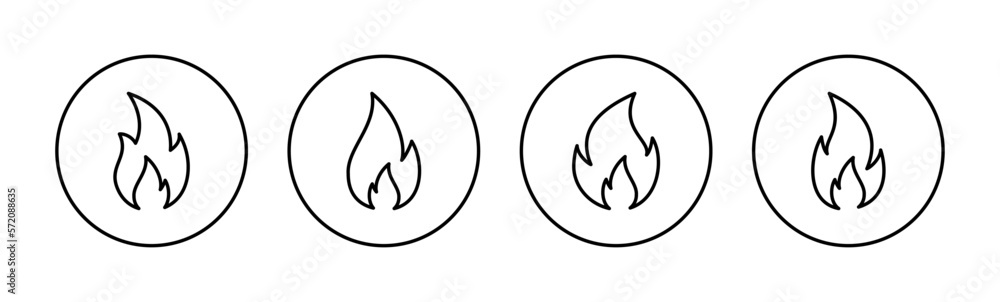 Fire icon vector for web and mobile app. fire sign and symbol Fire icon vector for web and mobile app. fire sign and symbol