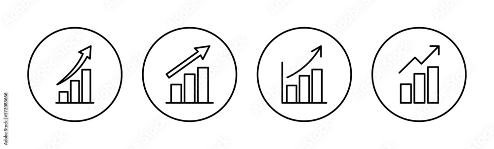 Growing graph Icon vector for web and mobile app. Chart sign and symbol. diagram icon Growing graph Icon vector for web and mobile app. Chart sign and symbol. diagram icon