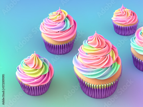 Pastel colors cupcakes background art handmade effect purple base