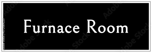 Boiler and furnace room warning sign and labels
