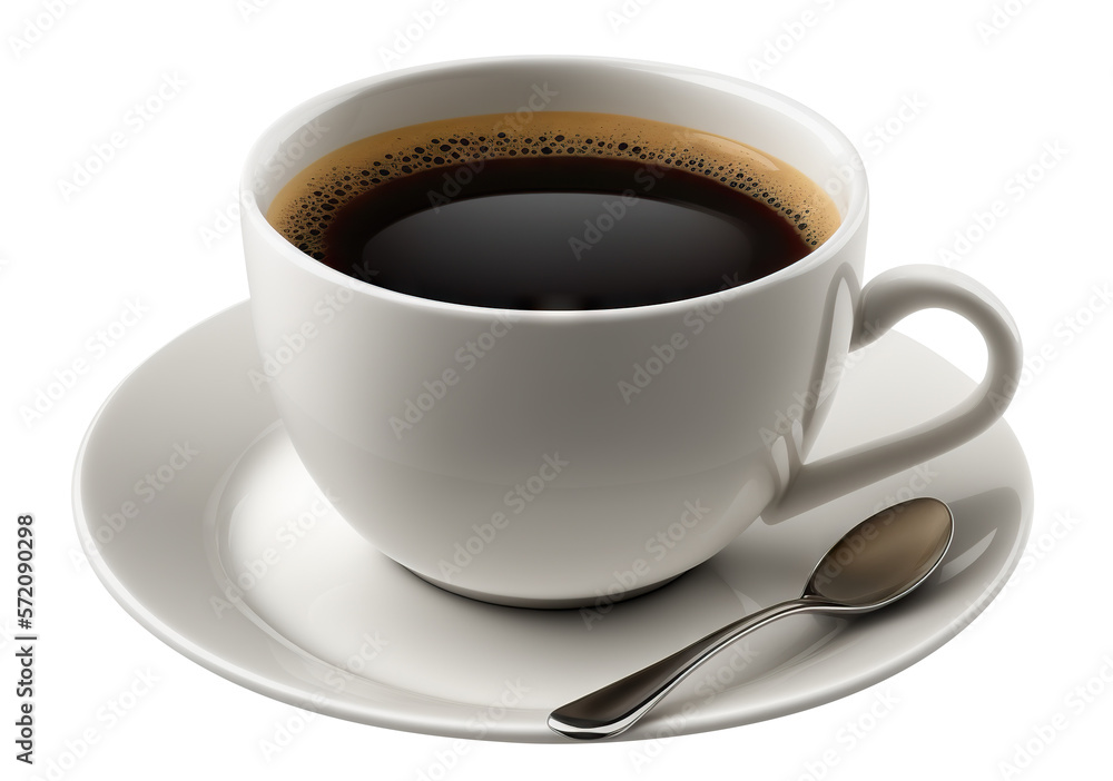Cup of delicious coffee cut out. Based on Generative AI Cup of delicious coffee cut out. Based on Generative AI