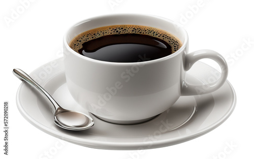 Fotografia, Obraz Cup of delicious coffee cut out. Based on Generative AI