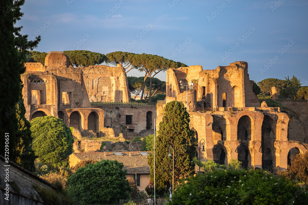 The House of Augustus ,Casa di Augusto. Imperial residence of Caesar Augustus, is one of the most imposing Roman ruins on the city ancient Palatine Hill