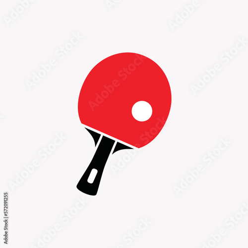 Hand drawn of Rackets for playing table tennis.flat style,  Illustration on white background