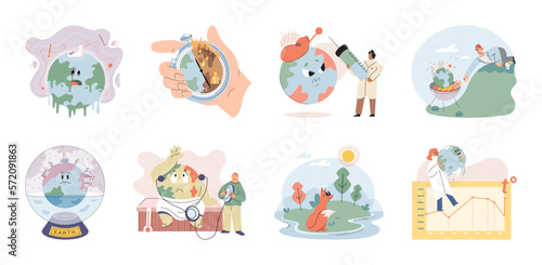 Climate change weather global greenhouse warming risks metaphor concept. Save planet. Compared planet with renewable eco resources consumption global warmings burning alternative. Environment Day
