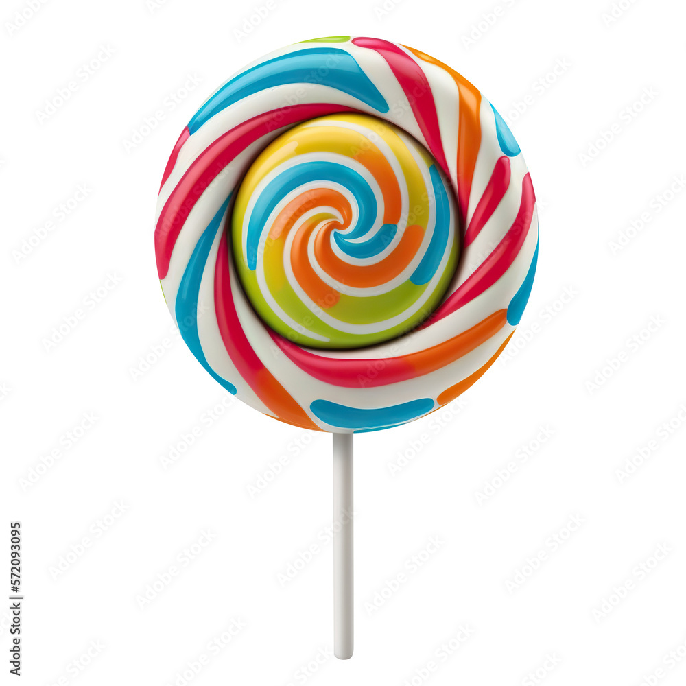 Delicious lollipop cut out. Based on Generative AI Delicious lollipop cut out. Based on Generative AI
