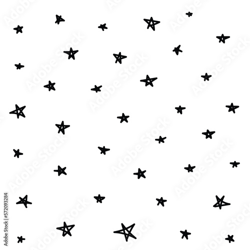 Hand Drawn Seamless Star Pattern © Edin