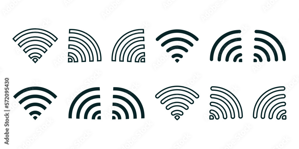 Wifi icon. Vector graphics on a white background. Wifi icon. Vector graphics on a white background.