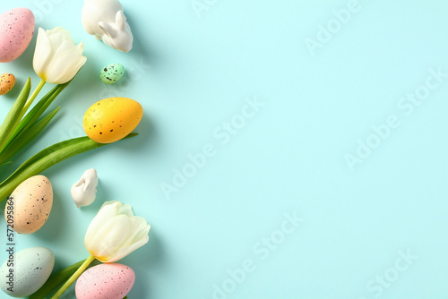 Canvas Print Happy Easter greeting card template