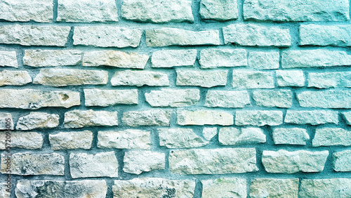 Light blue brick stone wall texture background